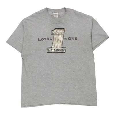 Concord, NH Harley Davidson Graphic T-Shirt - XL Grey Cotton