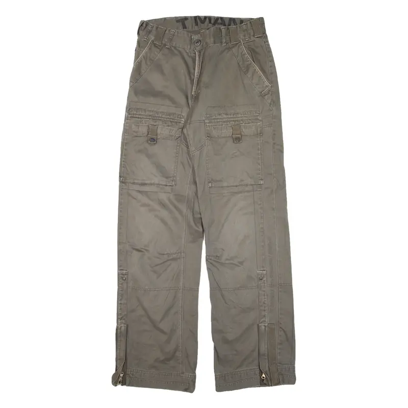 TRUWORTHS MAN Mens Trousers Green Loose Straight W33 L33