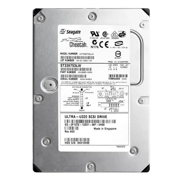 F1372 Dell 36GB Ultra-320 SCSI 10000 3.5-inch Hard Drive