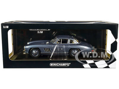 1955 Mercedes-Benz 300 SL W198 Light Blue Metallic Limited Edition to 450 pieces Worldwide 1/18 Diecast Model Car by Minicham...