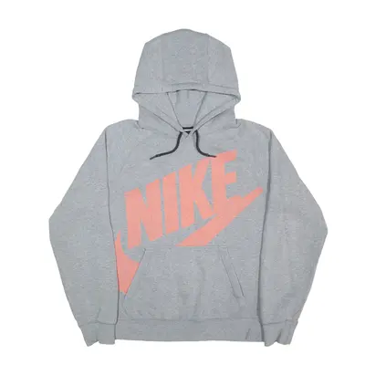 NIKE Hoodie Grey Pullover Mens S