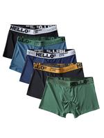 Men's Letter Tape Boxer Brief, Gifts for Him, Breathable Comfortable Underwear for Daily Wear, Casual Men's Undergarments for...