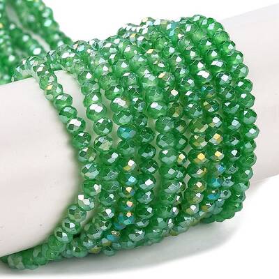 Baking Electroplate Glass Beads Strands