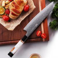 FINDKING 9 inch Japanese Kiritsuke Knife, Sharp Cuchillos Japoneses, Damascus Kitchen Knife for Professional & Home Chefs (BL...
