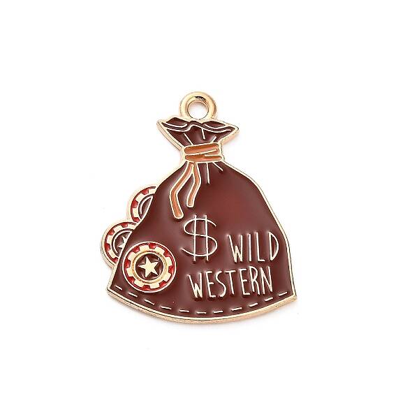 Western Cowboy Theme Alloy Enamel Pendants