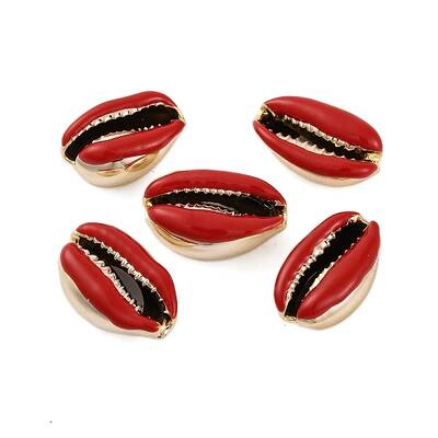Electroplated Cowrie Shell Beads