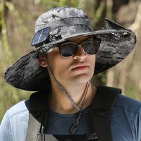 2025 New Solar Fan Outdoor Fishing Hat-Solar Sun Protection Sun Hat with Fan Solar Fan Hat Dual Power Supply Fan Outdoor Fan