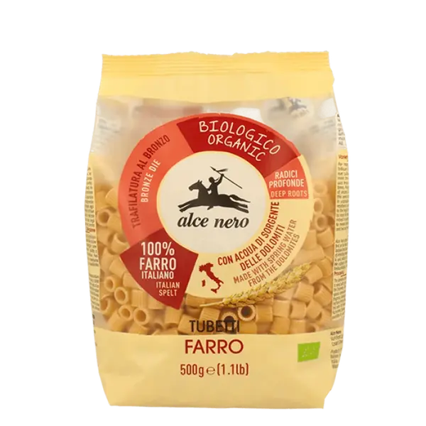 Alce nero spa Organic Farro Tubes Alce Nero 500g