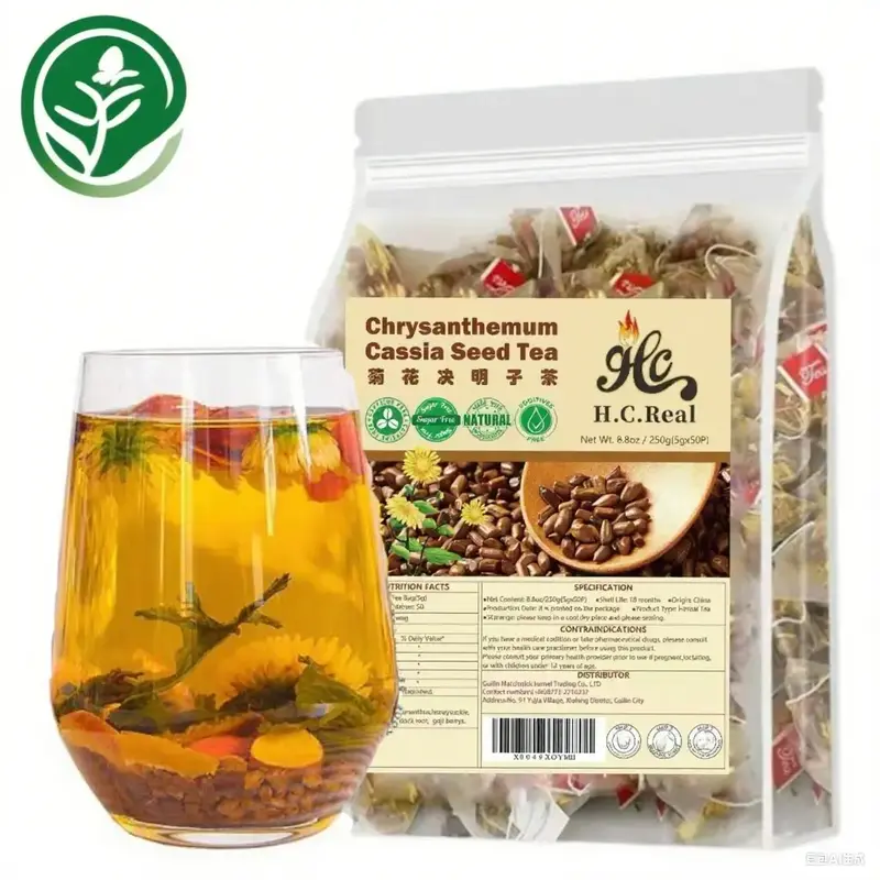 HC H.C.REAL Chrysanthemum Herbal Tea and Herbal Liver Tea - A Natural Ingredient Mixed Formula Tea for a Healthy Vegetarian D...
