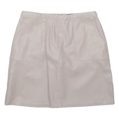 NEW LOOK Womens A-Line Skirt Brown Short Leather UK 8