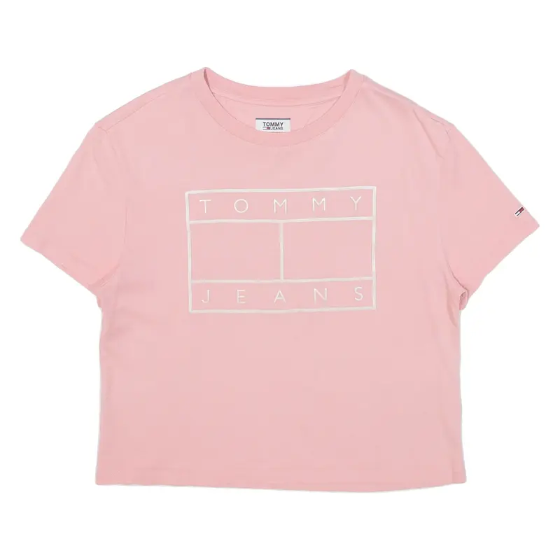 TOMMY HILFIGER Cropped Womens T-Shirt Pink S