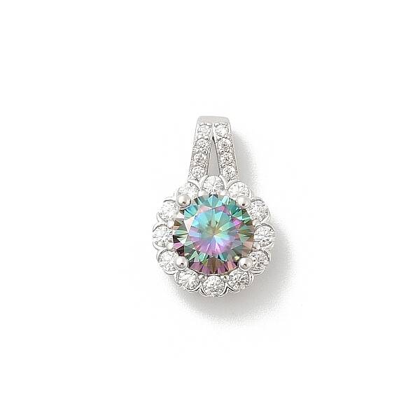 925 Sterling Silver Micro Pave Clear Cubic Zirconia Charms