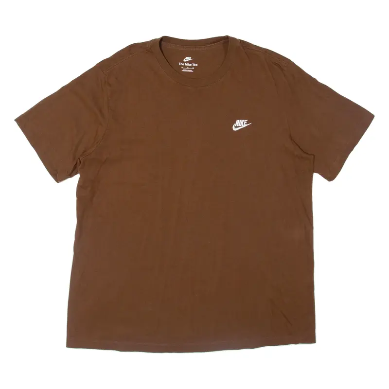 NIKE Mens T-Shirt Brown XL