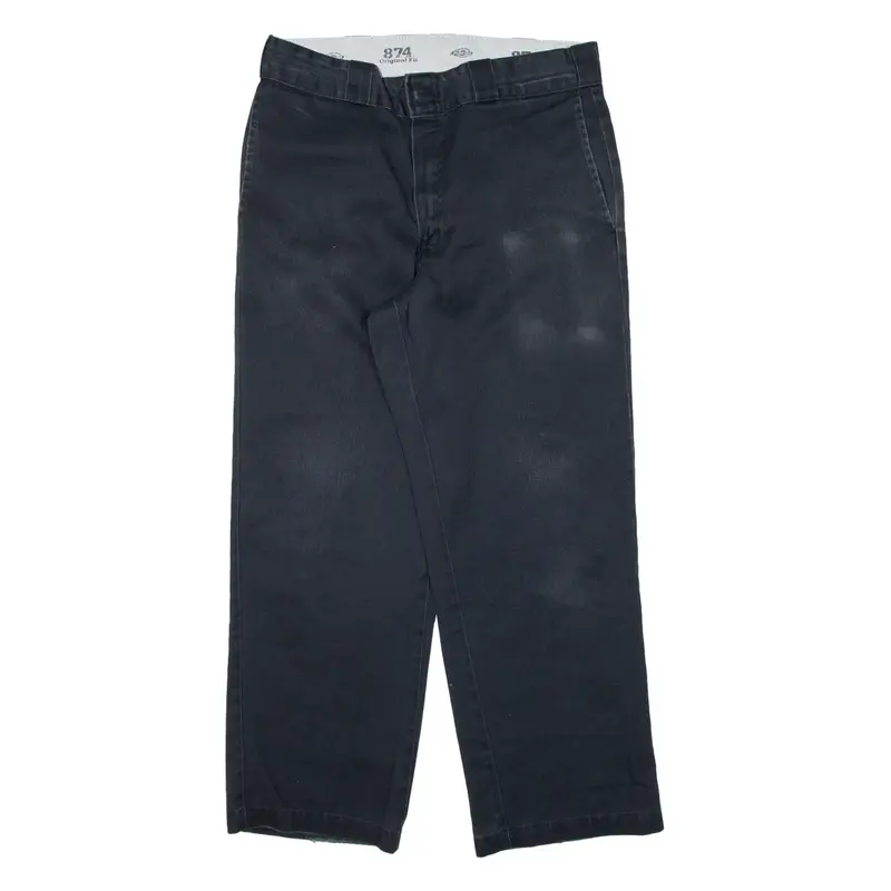 DICKIES 874 Workwear Mens Trousers Black Regular Straight W31 L26