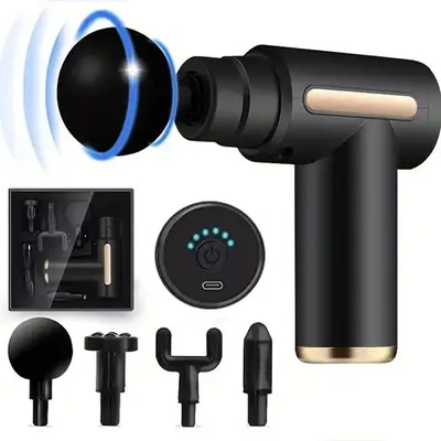 1 massage gun, deep tissue muscle handheld impact massager, suitable for body, back, and neck massage relaxation, ultra compa...