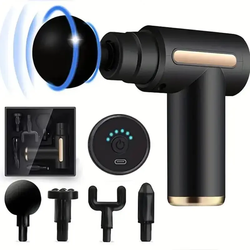 1 massage gun, deep tissue muscle handheld impact massager, suitable for body, back, and neck massage relaxation, ultra compa...