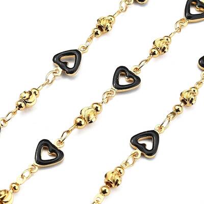 Brass Heart Link Chains