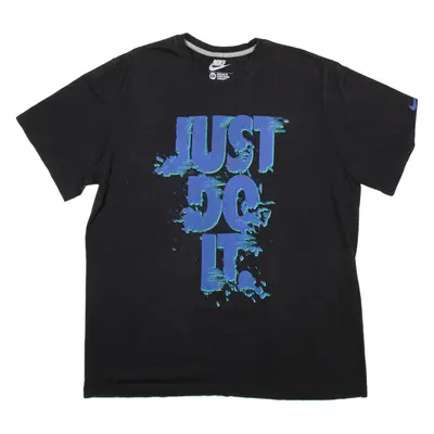 NIKE Regular Fit Mens T-Shirt Black 2XL