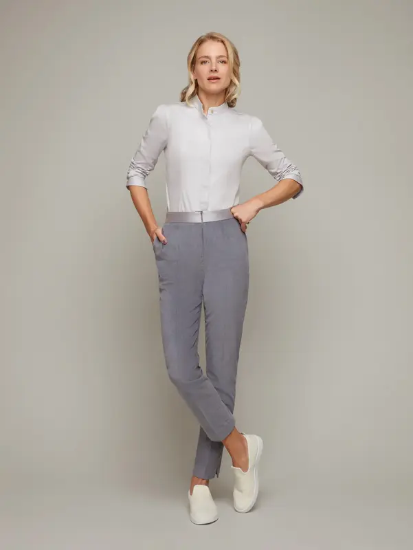 CORINTHIAN | Removable Fan-Collar Shirt | Colour: Sandstone | Size: XS
