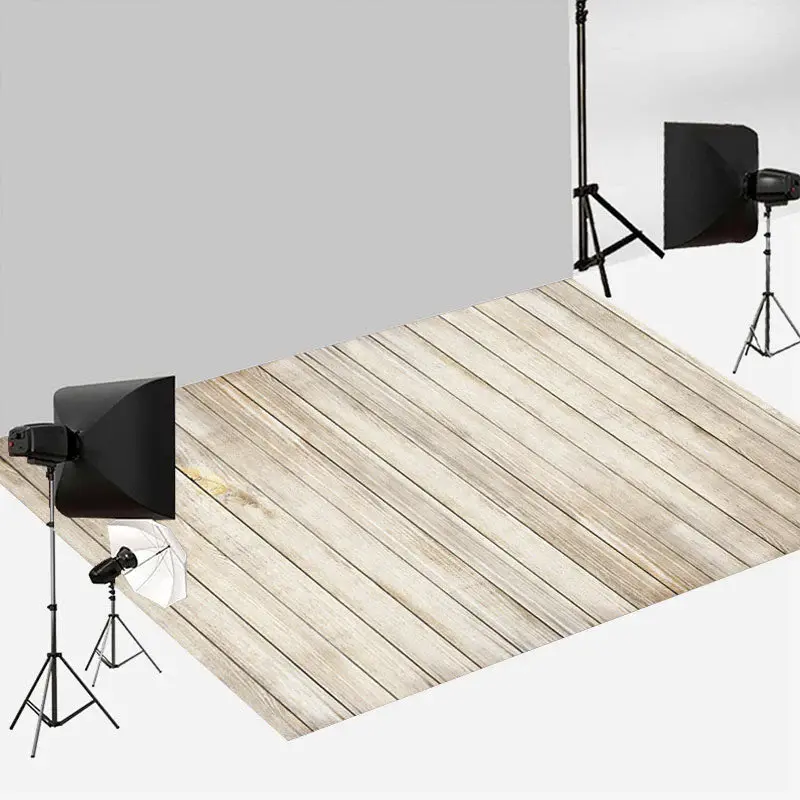 Aperturee White Vertical Wood Board Floor Backdrop For Photo | Photo Floor Drops | Newborn Photography Flooring | Floor Backg...