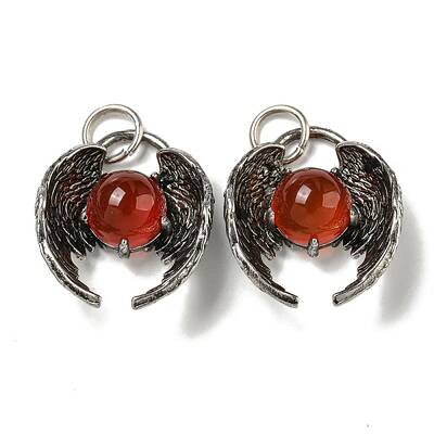 Bat Natural Carnelian(Dyed & Heated) Pendants