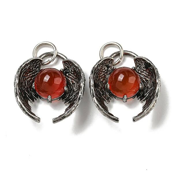 Bat Natural Carnelian(Dyed & Heated) Pendants