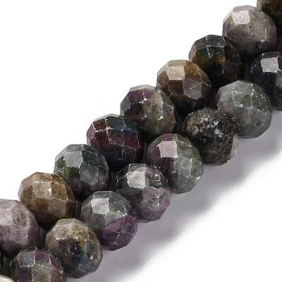 Natural Ruby in Zoisite Beads Strands