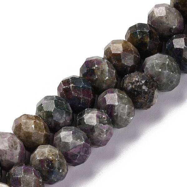 Natural Ruby in Zoisite Beads Strands