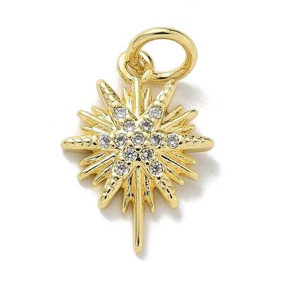 Brass Micro Pave Cubic Zirconia Pendants