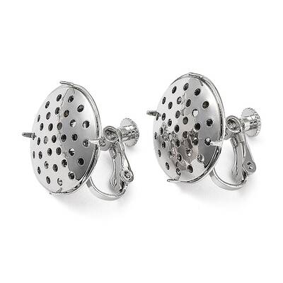 Brass Clip-on Earring Setting