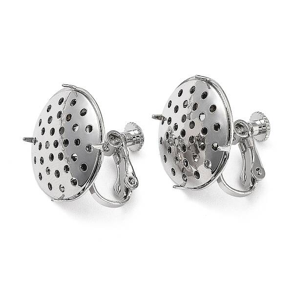 Brass Clip-on Earring Setting