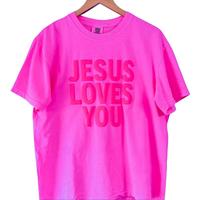 Jesus Loves You Comfort Colors Puff Print T Shirt shirts women Graphic T-Shirt Summer Streetwear Everyday Top Soft Womenswear...