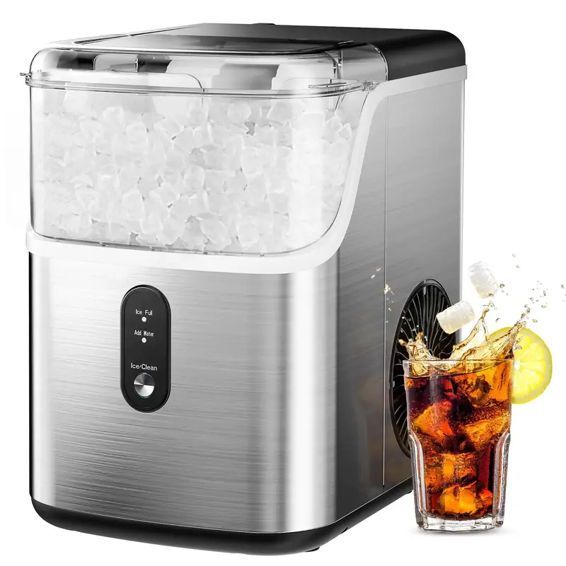 EUHOMY LSE：Nugget Ice Makers Countertop, Pebble Ice Maker Machine with 35lbs/24H Soft Ice, Self-Cleaning Sonic Ice Maker wi...