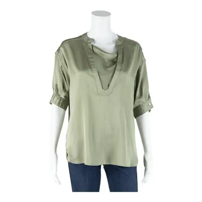 DEREK LAM Blouse Green Short Sleeve Womens S