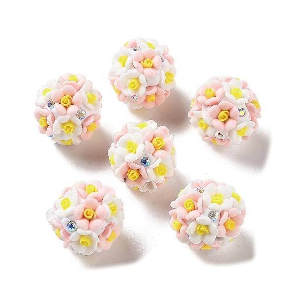 Luminous Resin Pave Rhinestone Beads