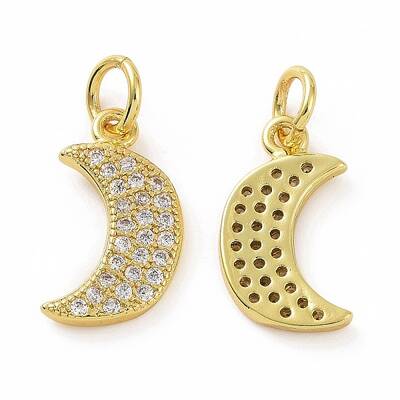 Brass Micro Pave Cubic Zirconia Pendants