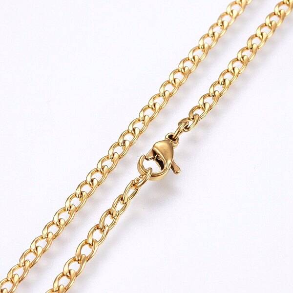 304 Stainless Steel Curb Chain Necklaces
