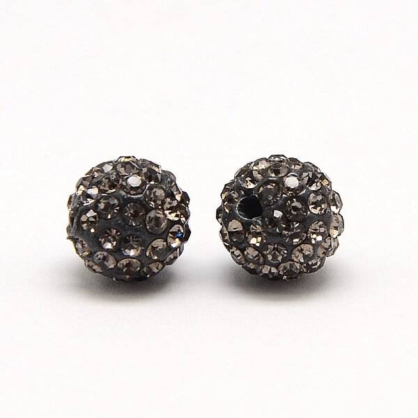 Polymer Clay Rhinestone Beads