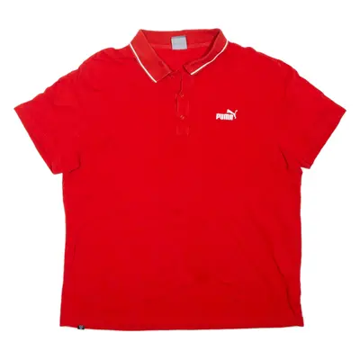 PUMA Polo Shirt Red Short Sleeve Mens XL