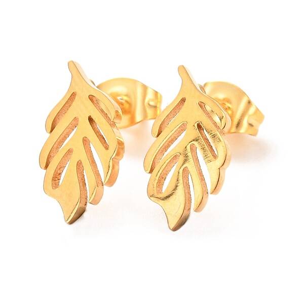Ion Plating(IP) 304 Stainless Steel Stud Earrings
