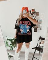 4th Of July Shirt Comfort Colors Graphic Tshirt America Tee Vintage Style Distressed Graphic Shirt