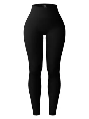 Women's Plain High Waist Sports Tummy Control Leggings, High Stretch Seamless Skinny Pants, Gymreapers, Girl Yoga Pants, Ladi...