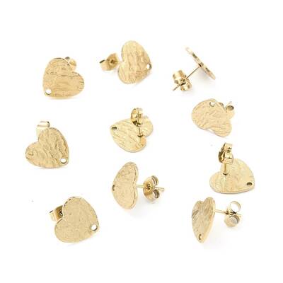 Ion Plating(IP) 304 Stainless Steel Stud Earring Findings