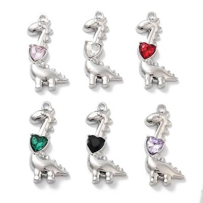 Rack Plating Alloy Rhinestone Pendants