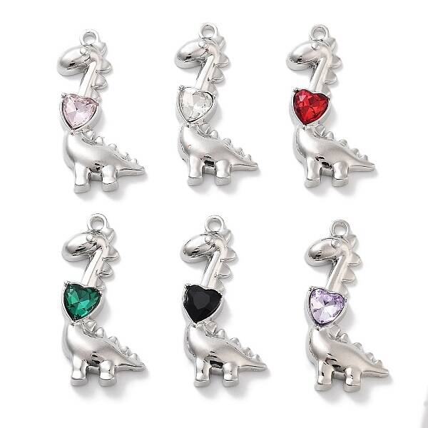 Rack Plating Alloy Rhinestone Pendants