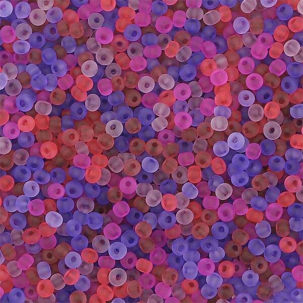 Frosted Colours Glass Seed Beads