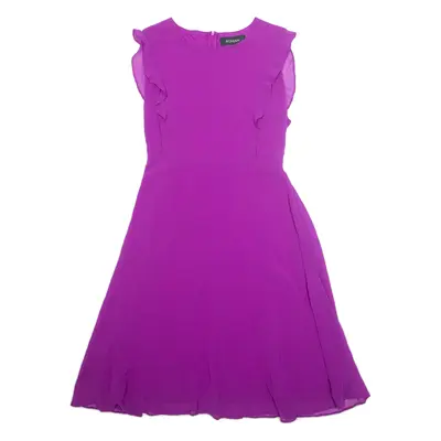 ROMAN Womens Fit & Flare Dress Purple Short Sleeve Midi UK 18