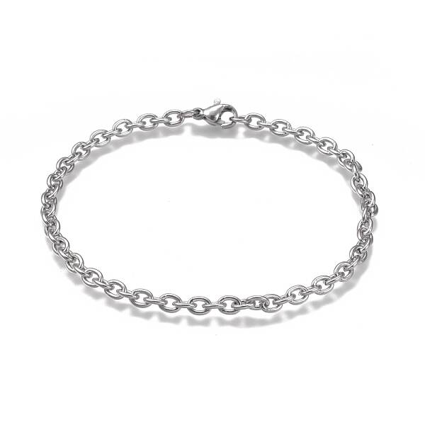 Tarnish Resistant 304 Stainless Steel Cable Chain Bracelets