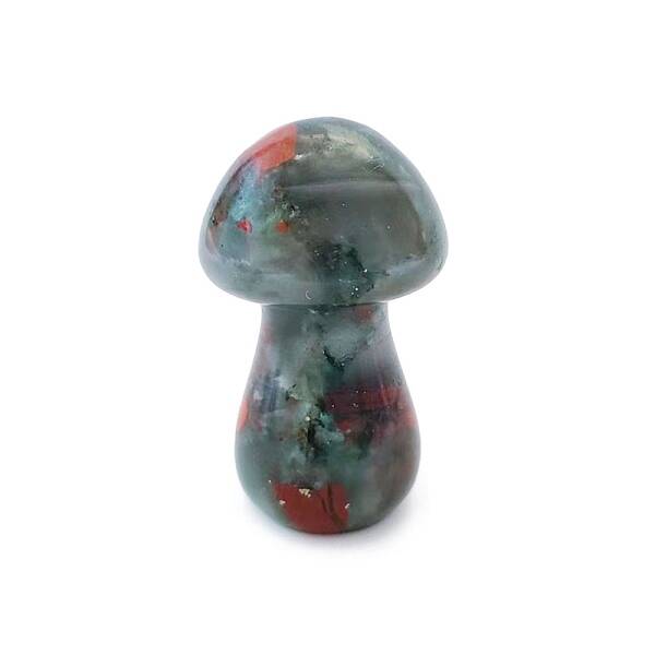 Natural Bloodstone Healing Mushroom Figurines