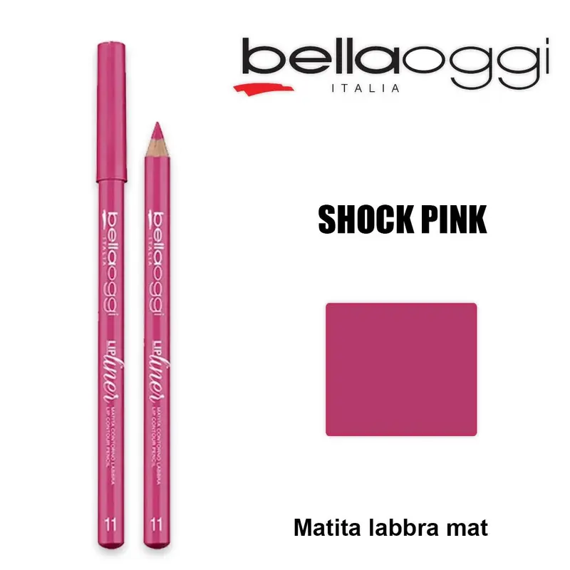 Lip liner shock pink matte effect lip pencil